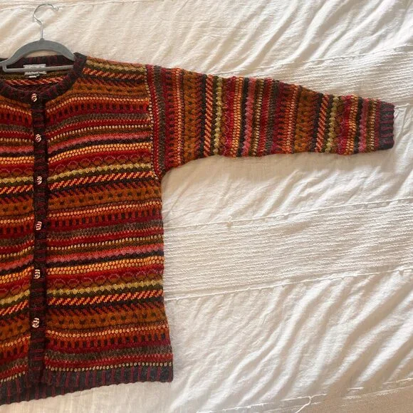 SFDG 100% Alapaca Colorful Cardigan Size M - Picture 7 of 7